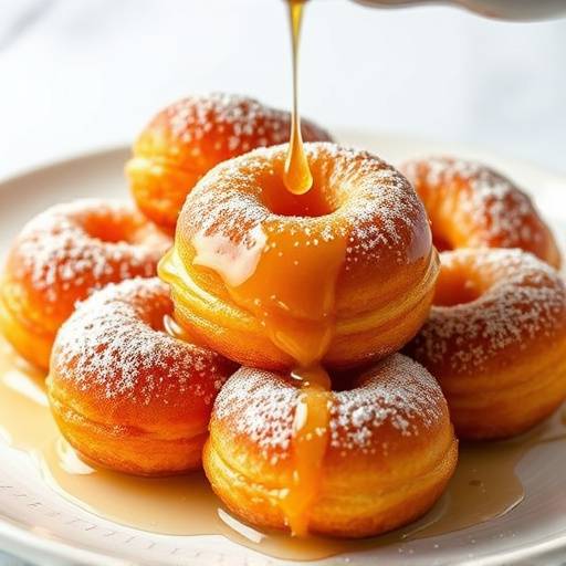 Detailed shot of freshly baked koeksisters, glistening with syrup.